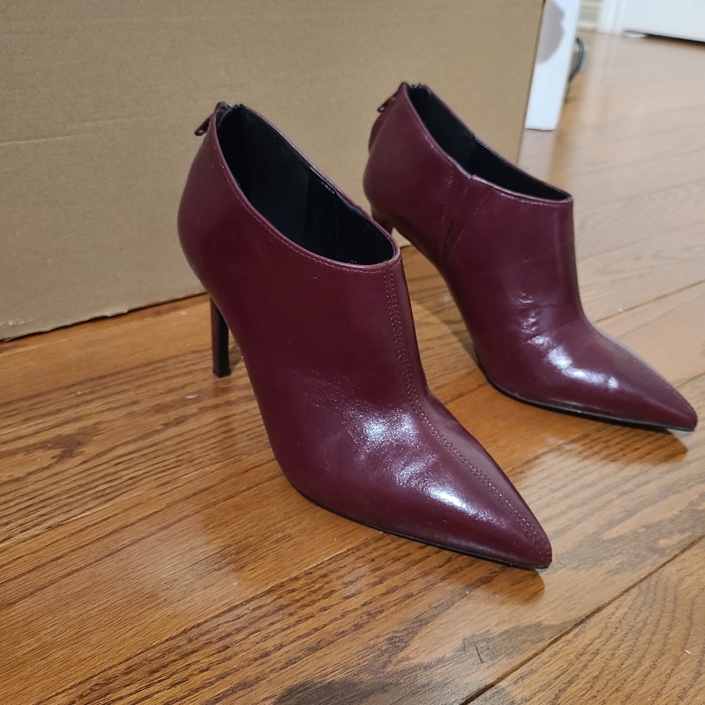Mango burgundy booties size 37